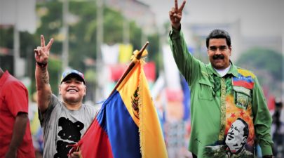 nicolas maduro und diego maradona maduro will sich bei der abstimmung am 20 mai bis 2025 im amt bestaetigen lassen