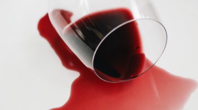 spilled red wine from a glass 4110404
