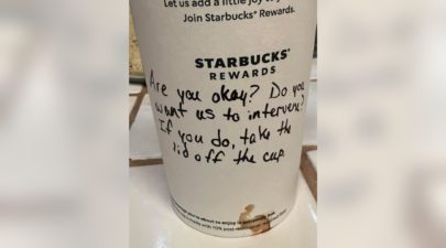 Mother Brandy Selim Roberson Facebook Photo Thanking Texas Starbucks for Check In Note They Sent Daughter